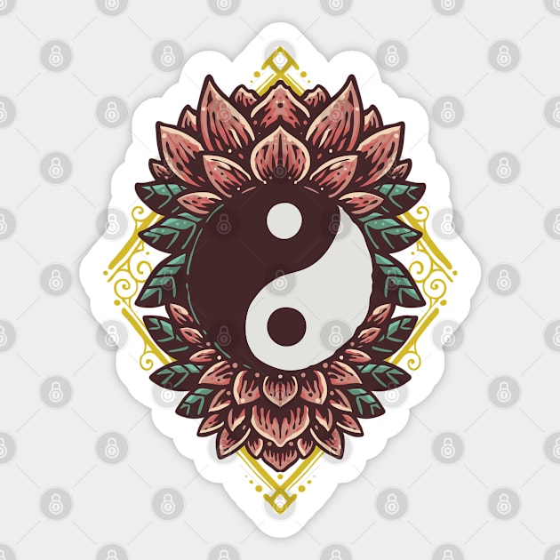 Yin Yang Artwork Sticker by Mako Design 